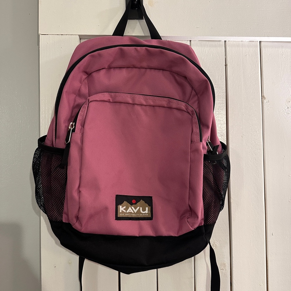 Kavu Rose Pink Backpack with Black Base